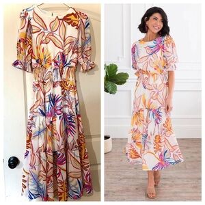 Flying Tomato Boutique Floral Midi Dress